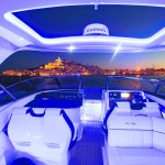 Sea Ray 350 SLX at night